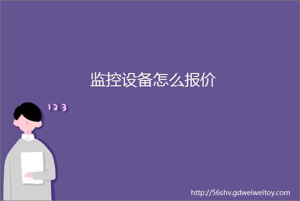 监控设备怎么报价